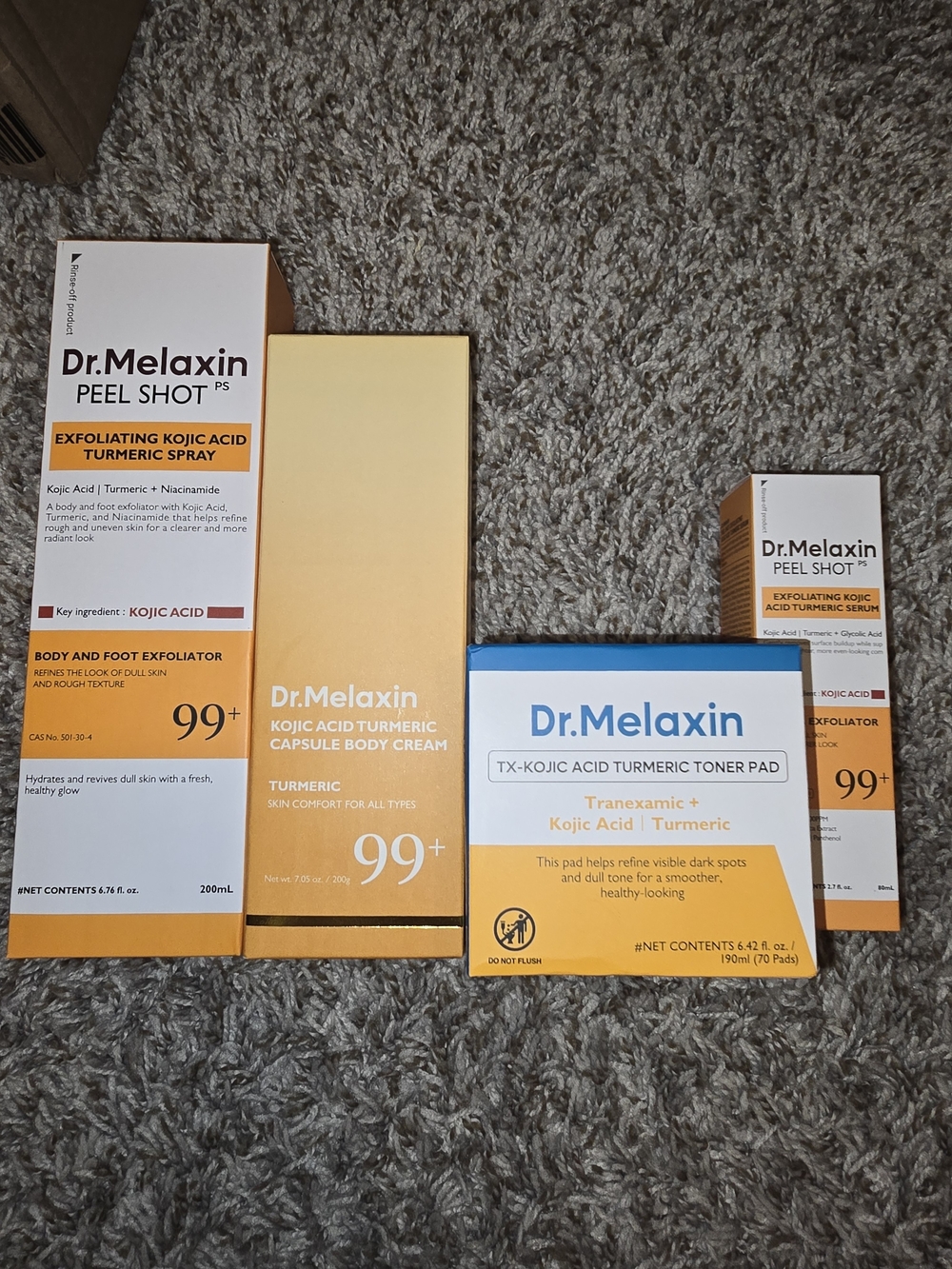 Dr. Melaxin kojic turmeric 4-piece skincare set